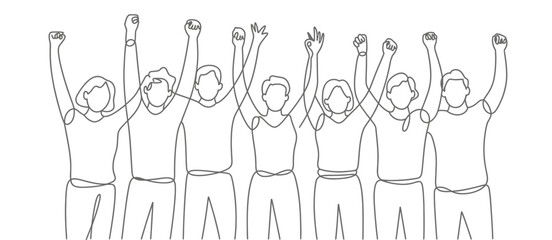 Happy Diverse Group of Friends Celebrating Success Together