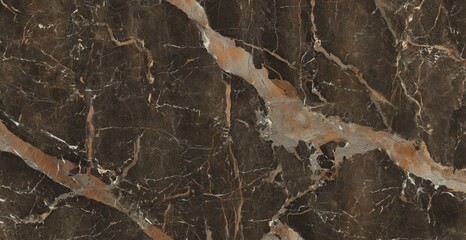 Creative pattern quartz ceramic surface design. Dark brown marble with veins for the floor and wall. Italian Marble Slab. 3D Illustrations. 3D Rendering. High Resolutions.