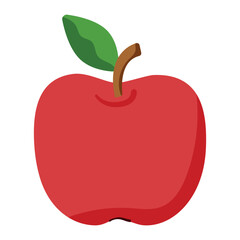Fresh ripe apple cartoon type clipart and vector design illustration 