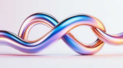Intertwined 3D colorful lines creating a knot on a neutral backdrop, representing complex communication networks.
