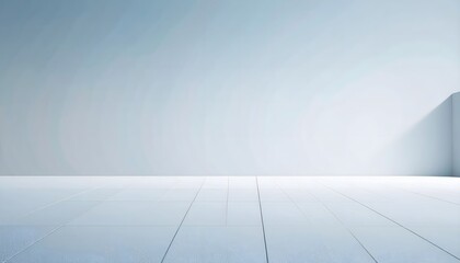 Minimalist Interior with White Walls and Floor