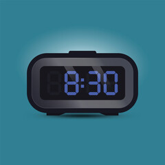 Digital clock graphic design vector illustration