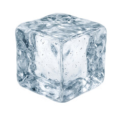 Obraz premium ice cube isolated on Transparent background in png image 
