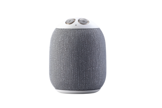 PNG Smart fabric-covered bluetooth speaker with top controls