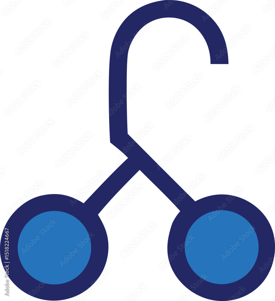 Poster abstract graphic design element featuring a hook and two circles
