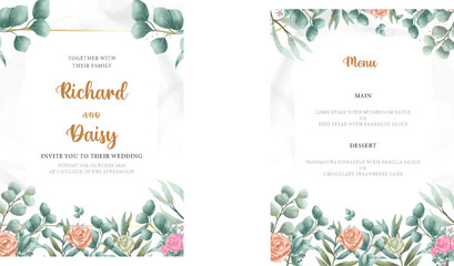 Fototapeta premium Wedding Invitation card design EPS Format 