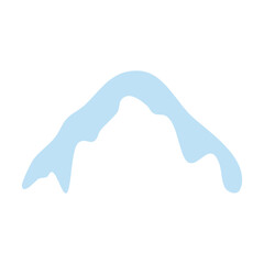 Snowy Ice Formation with Jagged Frozen Icicles Vector