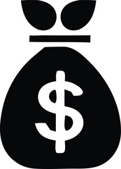 Green investment money bag icon a simple graphic representing financial growth and sustainable investments