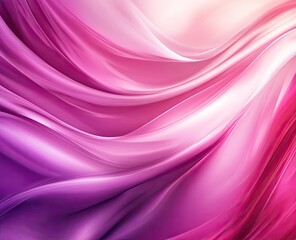 Obraz premium Fluid, flowing fabrics in a gradient of vibrant pinks and purples. Soft, smooth, and elegant textures