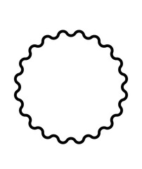 Circle clip art design on plain white transparent isolated background for card, shirt, hoodie, sweatshirt, apparel, tag, mug, icon, poster or badge