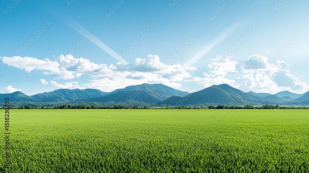 Poster property large open field with future development plans marked for construction.