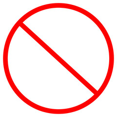 Red Prohibition Mark Icon