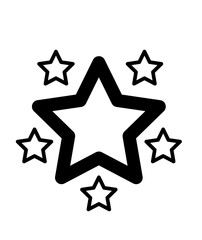 Obraz premium Star clip art design on plain white transparent isolated background for card, shirt, hoodie, sweatshirt, apparel, card, tag, mug, icon, poster or badge