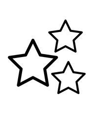 Star clip art design on plain white transparent isolated background for card, shirt, hoodie, sweatshirt, apparel, card, tag, mug, icon, poster or badge