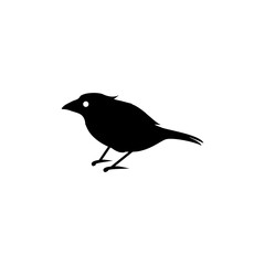 Bird clip art design on plain white transparent isolated background for card, shirt, hoodie, sweatshirt, apparel, card, tag, mug, icon, poster or badge
