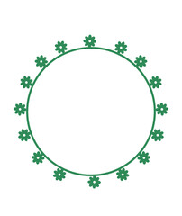 Circle clip art design on plain white transparent isolated background for card, shirt, hoodie, sweatshirt, apparel, tag, mug, icon, poster or badge