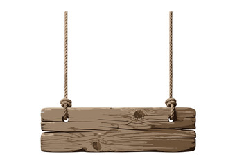 Rustic Wooden Hanging Sign Blank Vintage Wood Signboard with Rope for Message, Announcement, or Decoration