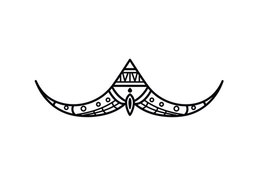 Aakash kandil drawing. It is a black and white outline image of a traditional Indian decorative lantern, often used during festivals like Diwali. Vector sketch line art draw.