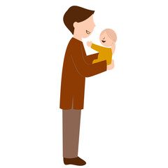Father and Child Illustration: Bonding Moment