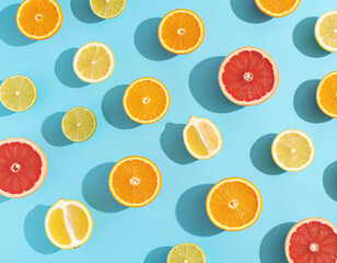 Obraz premium Summer citrus fruit still life photograph