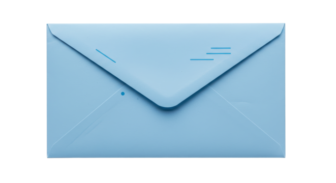 Isolated Blue Envelope