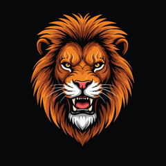 Royal king lion crown symbols. Elegant gold Leo animal logo. Premium luxury brand identity icon. Vector illustration