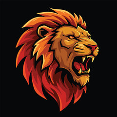 Royal king lion crown symbols. Elegant gold Leo animal logo. Premium luxury brand identity icon. Vector illustration