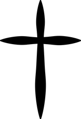 Cross clip art design on plain white transparent isolated background for card, shirt, hoodie, sweatshirt, apparel, card, tag, mug, icon, poster or badge