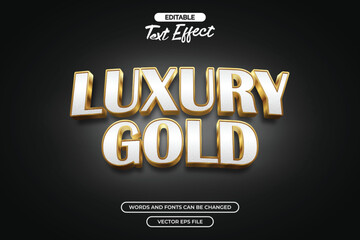 Luxury gold editable text effect with gold texture text