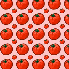 Tomato seamless pattern vector. Tomato background illustration vector