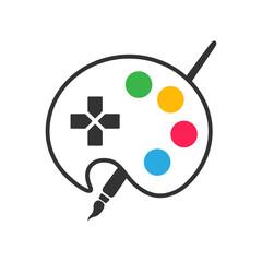 Joystick icon logo design