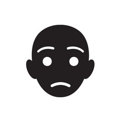 Fototapeta premium Sad Face Icon Vector Illustration of a Disappointed Expression