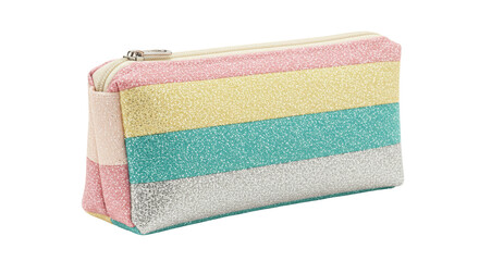Isolated Colorful Glitter Pencil Case