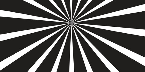 Black and White Radial Lines Creating a Dynamic Abstract Pattern