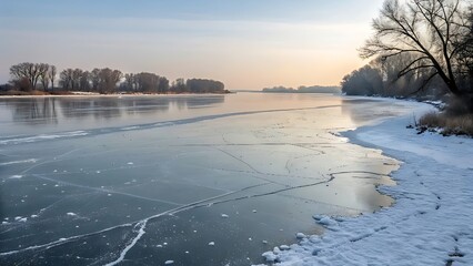 river in winter