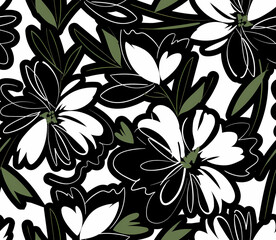 seamless background with flowers