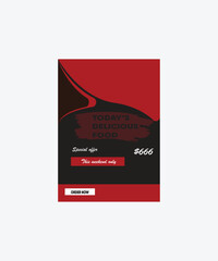 Restaurant fast food menu flyer design 