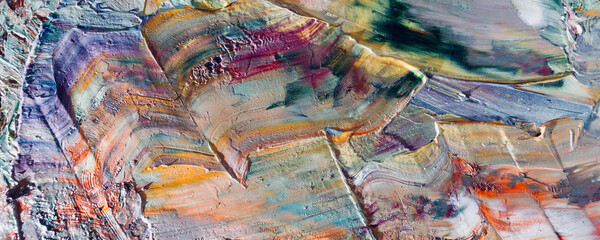 Fototapeta premium Abstract art background . Hand painting artwork on canvas .