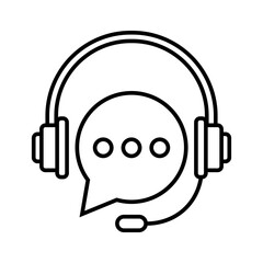 Support icon. Outline style.