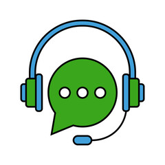 Support icon. Lineal color style.