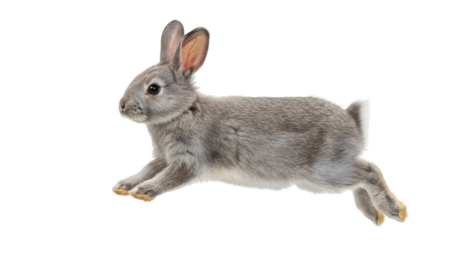 Isolated Running Rabbit