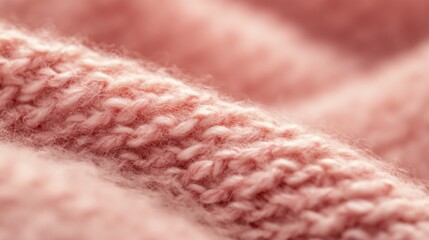 Soft Pink Knitted Fabric Texture Background