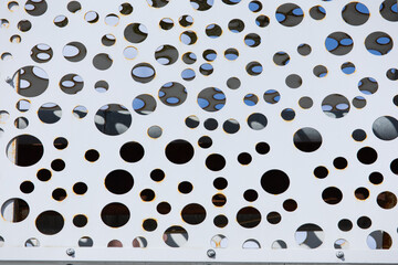 black and white background with dots