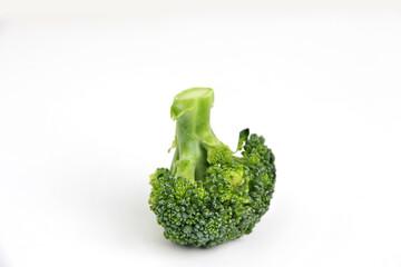 Fresh broccoli on white background