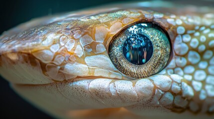 A captivating close-up of a snake's mesmerizing eye, showcasing intricate details.