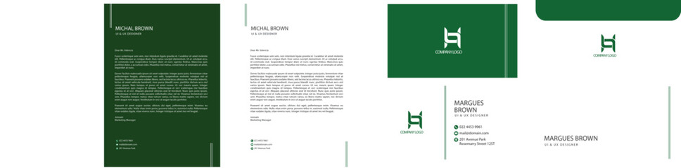 Stationary Designs, Letterhead, business card, envelop 
corporate company branding EPS file easy to edit