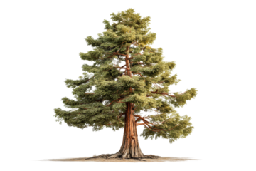 PNG Majestic green cedar tree on a white background
