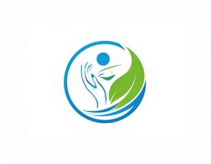 Serene Spa Logo Hands, Leaves, and Water Symbol