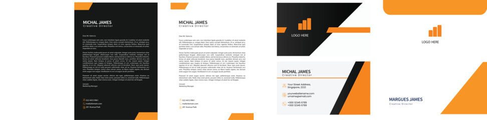 Stationary Designs, Letterhead, business card, envelop 
corporate company branding EPS file easy to edit
