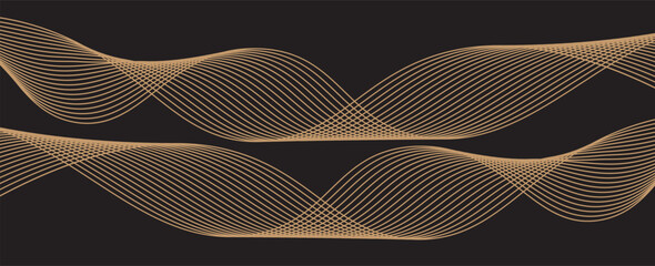 Abstract background design modern black and gold geometric elements vector illustration. eps 10